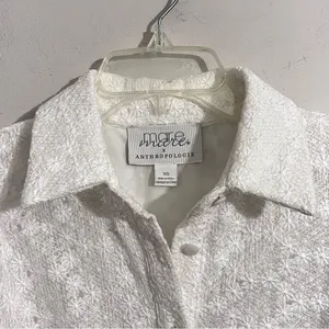 Anthropologie Mara‎ Mara White Textured Resortwear Mod Vacation Dress Sz XS 🟨 thumbnail 3