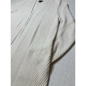 Simply Vera Vera Wang Long Cardigan Sweater White Textured Knit Women’s XL thumbnail 3