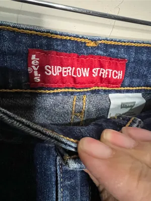Levi's 524 Vintage Y2K Superlow‎ Stretch Bootcut Short Blue Denim Jeans thumbnail 6