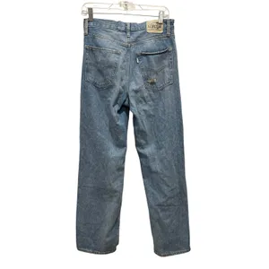 Levi's SilverTab 94 Baggy Jeans Womens 27 Light Wash Distressed Ripped Denim 90s thumbnail 5