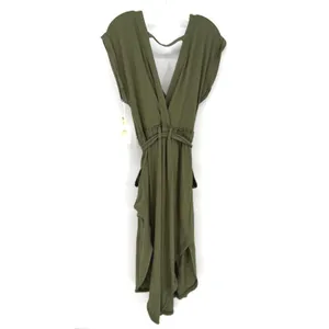 Daily Practice Anthropologie Midi Dress Womens M Olive Coastal Minimaist Boho thumbnail 11