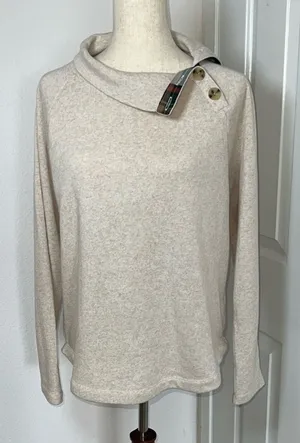 J. Crew Cream Cowl Neck Sweater with‎ Relaxed Fit thumbnail 1