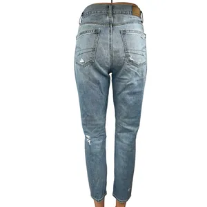 American Eagle Outfitters Blue Distressed Skinny High Waist Denim Jeans Pants 0 thumbnail 3