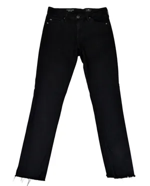AG Adriano Goldschmied The Prima Ankle Cigarette Jeans Black Raw‎ Hem 25R thumbnail 1