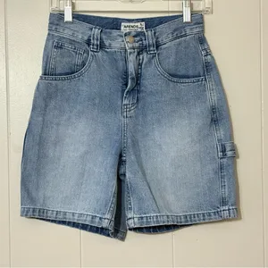 Afends Emilie Workwear Carpenter Denim Shorts High Rise Blue Size 24 thumbnail 1