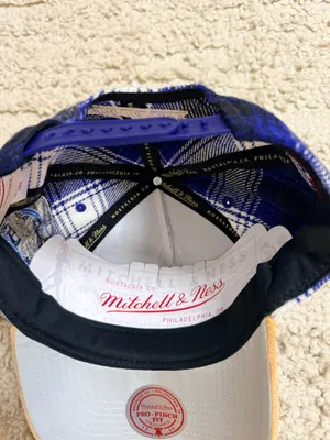 Mitchell & Ness MLB Plaid NY Yankees World Series Pro Snapback Hat thumbnail 6