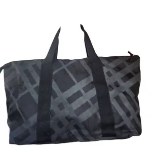 Burberry Fragrances Gray & Black Duffle Tote Weekender Bag thumbnail 2