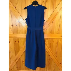 Free Assembly Women's Navy Sleeveless Jumpsuit Tie Waist Pockets Size Medium (66 thumbnail 7