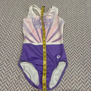 GK Girl Leotard Purple Colorblock Friendship Classic, Adult XS thumbnail 3