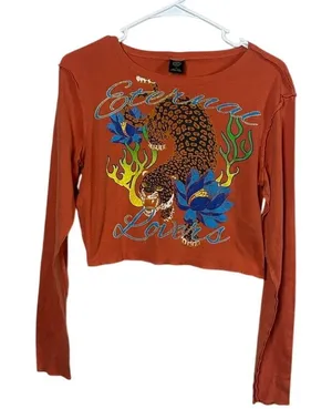 Urban Outfitters Orange Eternal Love Tee size L thumbnail 1