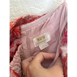 MAEVE Jaquard Strapless Mini Dress in Pink Combo Size Medium thumbnail 5
