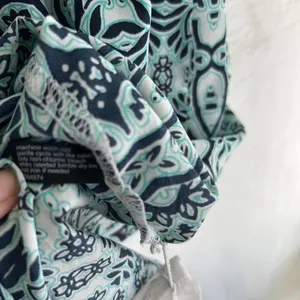 The Limited Teal Navy Medallion Print Sleeveless Elastic Waist‎ Shift Dress L thumbnail 5