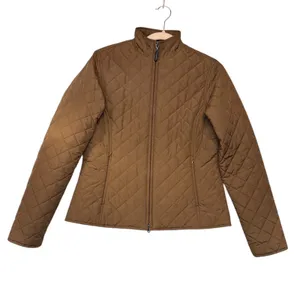 Cutter & Buck Womens‎ Brown Quilted Full Zip Mock Neck Jacket Small Lightweight thumbnail 2