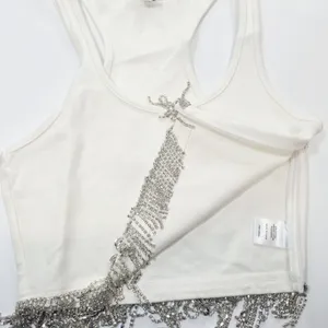 Superdown Madison Rhinestone Tank in White XS thumbnail 7