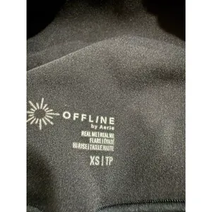 OFFLINE by Aerie Real Me High‎ Rise Flare Leggings Black XS thumbnail 5