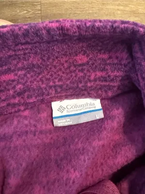 Columbia Women's Magenta Purple Full-Zip Teddy Fleece Jacket thumbnail 4