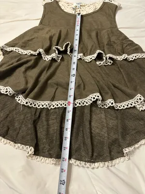 Hayden LA Olive Tiered Crochet Lace Trim Tank - NWT - Size L thumbnail 8