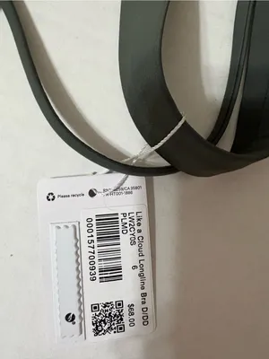 NWT new 4 lululemon like a cloud bra palm Deco dark green longline $68 d/dd thumbnail 4