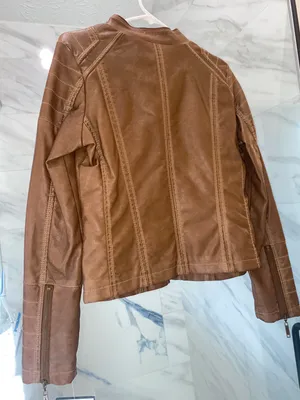 NWT Brown Vegan Leather Jacket Size M thumbnail 2
