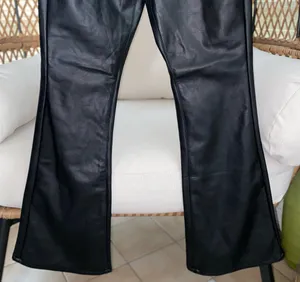 American Eagle Outfitters Womens Black Stretch Vegan Leather Pant Size 6 thumbnail 6