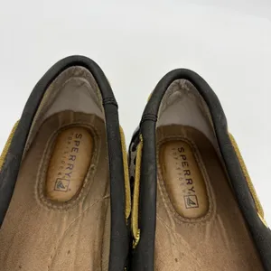 Sperry Top-Sider Womens 6 Boat Shoes Angelfish Black Leopard Lace Up Gold Laces thumbnail 9