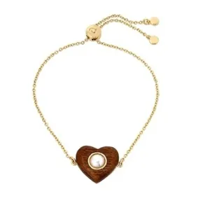 Coach Wood Heart Slider Bracelet thumbnail 3