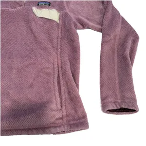Patagonia Re Tool Verbena Purple Snap Pullover Fleece Fuzzy‎ Jacket Size MEDIUM thumbnail 4