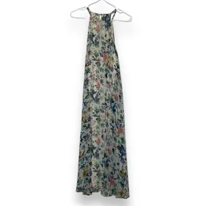 ASTR the Label Floral Halter Maxi Dress Womens 4 Multicolor‎ Excellent Pleated thumbnail 2