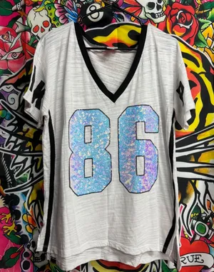 PINK - Victoria's Secret iridescent bling tee thumbnail 1