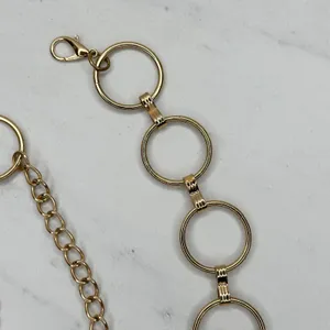Rhinestone Gold Tone Circle Chain Link Belt OS ✨ thumbnail 3