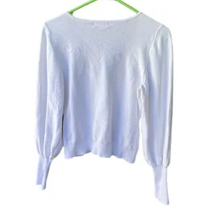 525 America size M deep V tiny sequined ruched front sweater. thumbnail 2