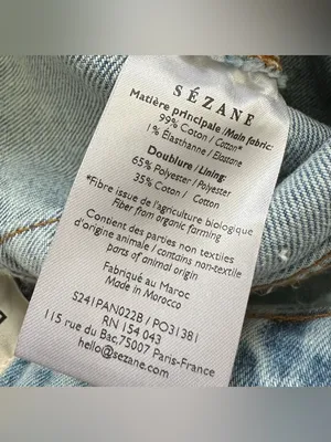 Sézane Denim Straight Leg Jeans Size 24 thumbnail 7
