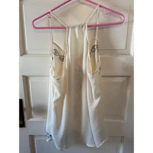 Maurices Cream Embroidered Sequin Tank Top Boho style‎ Festival Aztec Size Large thumbnail 2