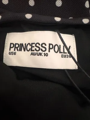 Princess Polly Black and White Polka Dot Halter Mini Dress NWT thumbnail 5