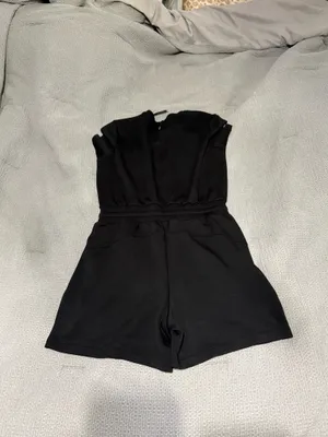 Buckle Black Short Sleeve Romper | Size Medium | NWT thumbnail 3