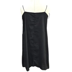 Old Navy L Black Linen Mini Dress Resort Party Goth LBD‎ Minimalist thumbnail 3