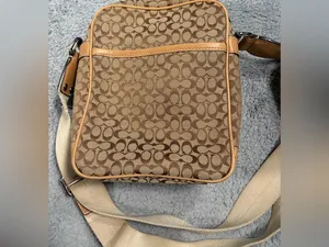 Coach Tan Signature Canvas Crossbody Bag swing pack thumbnail 7