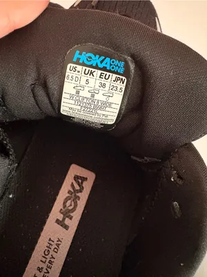 Hoka Women's Black & White Athletic Running Shoes thumbnail 3