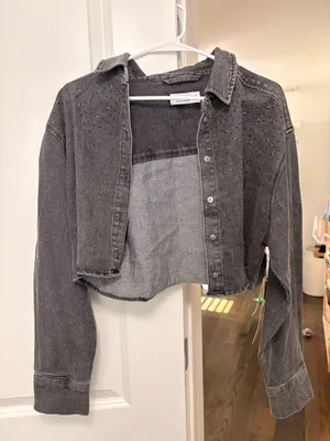 Grey denim jacket Gray Size M thumbnail 1
