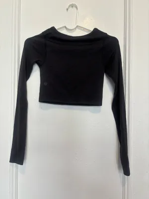 Lululemon Ebb to Street Long Sleeve Black Size 2 thumbnail 3