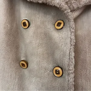 Cream Fur Vintage Long Coat thumbnail 8