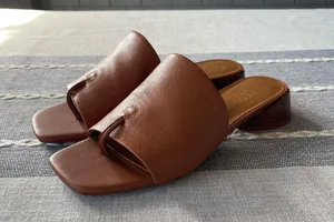 NEW Franco Sarto Loran Sandals in Brown Leather Size 8.5 Wide thumbnail 6