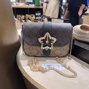 NWT COACH Gemma Blocked Signature Canvas With Star Buckle Crossbody Bag C7013 thumbnail 3