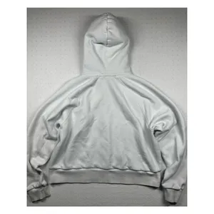Vuori Hoodie Half Zip White Cropped Sweatshirt XL Organic Cotton Pullover thumbnail 2