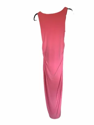 Express boat neck sleeveless low twist back maxi dress pink S thumbnail 3