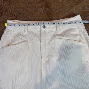Petal & Pup Kellen Front Slit Corduroy Maxi Skirt‎ Cream Size Medium thumbnail 8