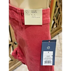 Universal Threads NWT Universal Thread highest rise sailor denim shorts size 6 bright red thumbnail 2