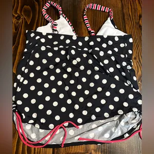 Maurices Black and White Polka Dot swimsuit top thumbnail 2