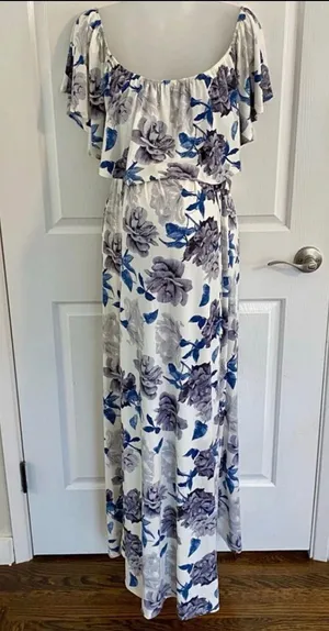 Pinkblush Off Shoulder Maternity Dress thumbnail 2