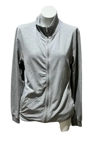 ASOS Women's Gray Zip-Up Jacket Size M Casual Mid-Length Long Sleeve thumbnail 1